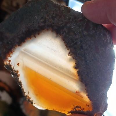 Stone rock collection - agate - sun catcher - blue stone - and more