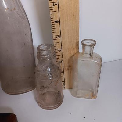 Antique glass bottles -