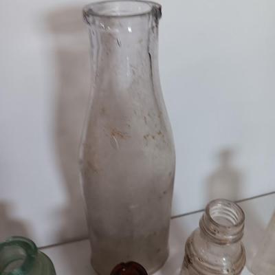 Antique glass bottles -