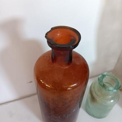 Antique glass bottles -