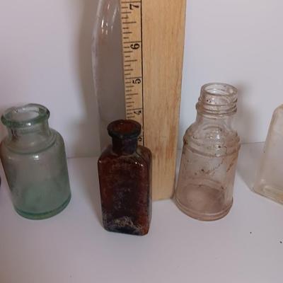 Antique glass bottles -