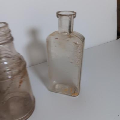 Antique glass bottles -