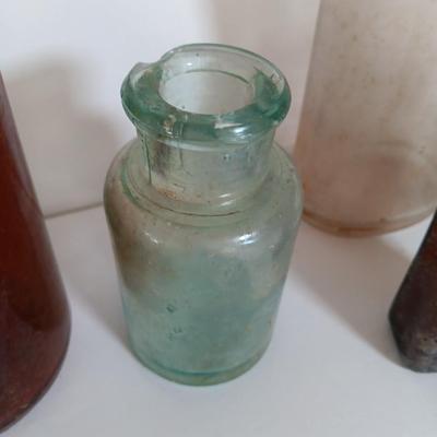 Antique glass bottles -