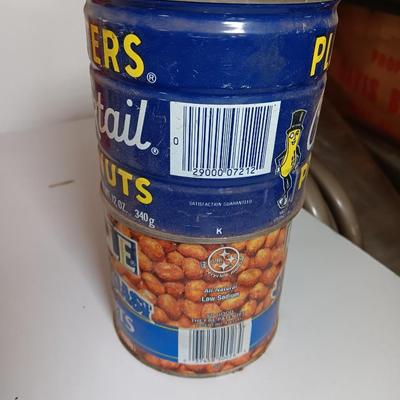Vintage metal cans - coffee - peanuts - and others