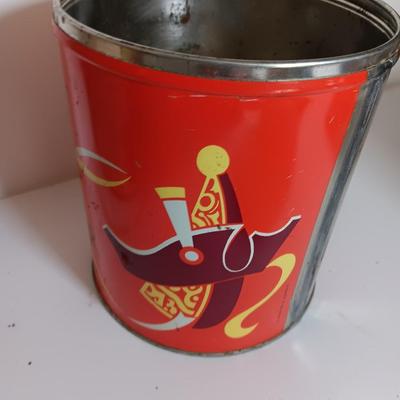 Vintage metal cans - coffee - peanuts - and others