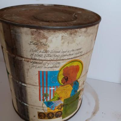 Vintage metal cans - coffee - peanuts - and others