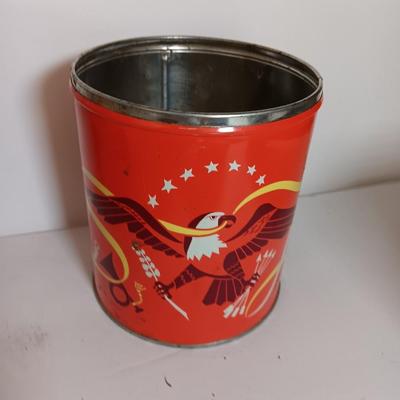 Vintage metal cans - coffee - peanuts - and others