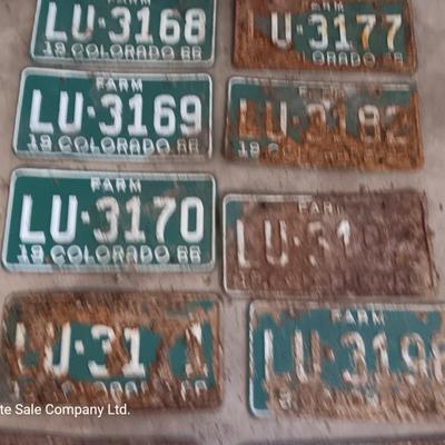 Vintage Colorado license plates All LU=