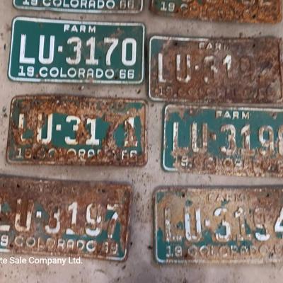 Vintage Colorado license plates All LU=