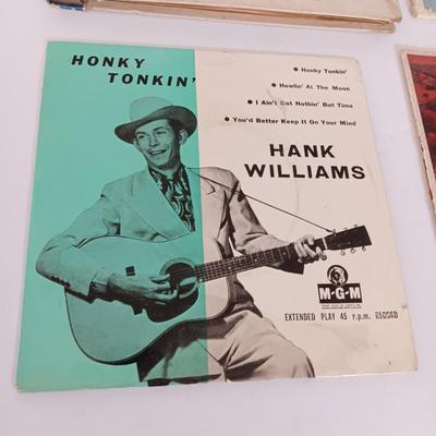 Records 45's Hank Williams - Eddy Arnold - Little master0- and more