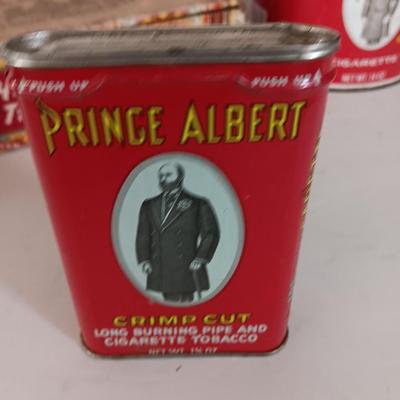 Prince Albert tin with smaller Price Albert tin and a vintage Cigar box