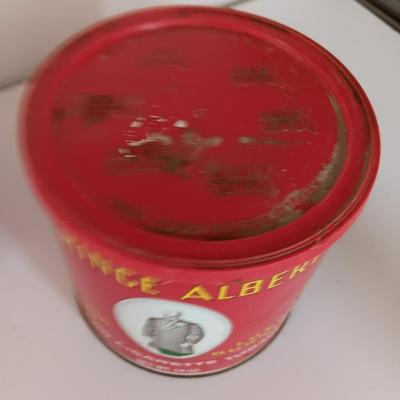 Prince Albert tin with smaller Price Albert tin and a vintage Cigar box