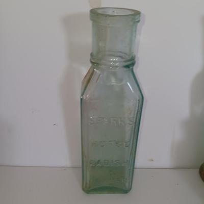 Antique embossed glass bottles - Denver - Lydia Pinkham's Vegi compound and others
