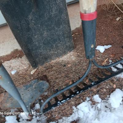 Yard and Garden Farm tools - Shovel - hoe - rake
