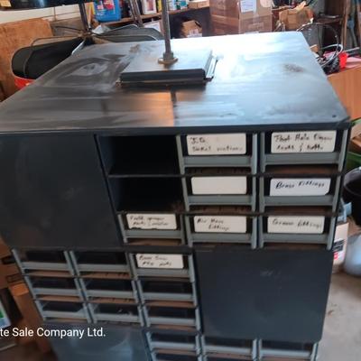 Very handy - Commercial Swiveling hardware organizer - cube storage.
