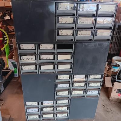 Very handy - Commercial Swiveling hardware organizer - cube storage.