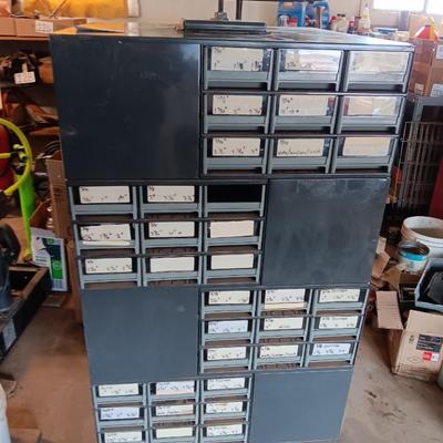 Very handy - Commercial Swiveling hardware organizer - cube storage.