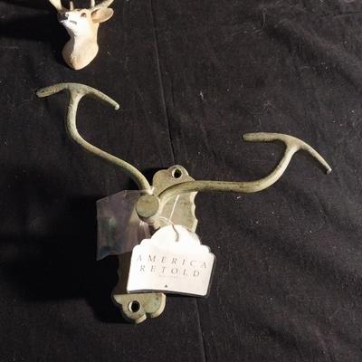 HANDCRAFTED HOOKS - DEERE DECOR AND PEWTER EAGLE