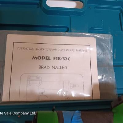 Central pneumatic contractor series Brad nailer in case