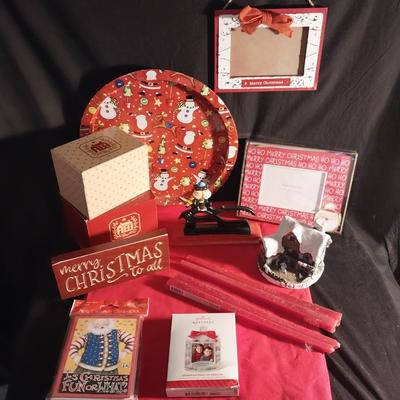 HOLIDAY PHOTO FRAME- WOODEN SIGNS- NUTCRACKER-NEW RECIPE BOX -NEW HALLMARK AND MORE