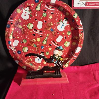 HOLIDAY PHOTO FRAME- WOODEN SIGNS- NUTCRACKER-NEW RECIPE BOX -NEW HALLMARK AND MORE