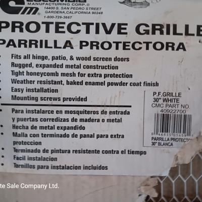 Two protective Grille for screen doors - protect screen from damage 30" door