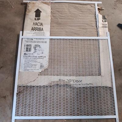 Two protective Grille for screen doors - protect screen from damage 30" door