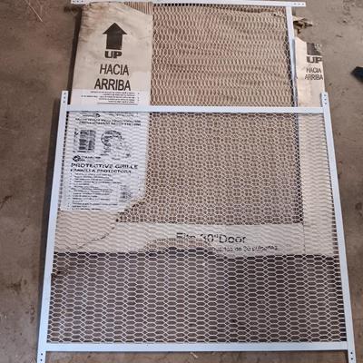 Two protective Grille for screen doors - protect screen from damage 30" door