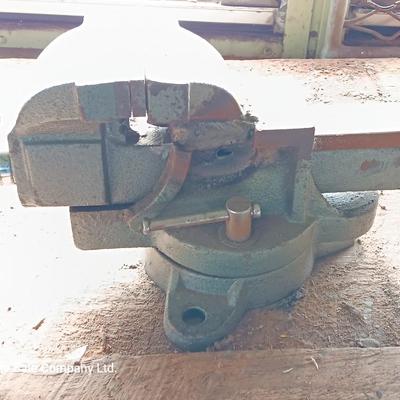 Antique steel bench vise