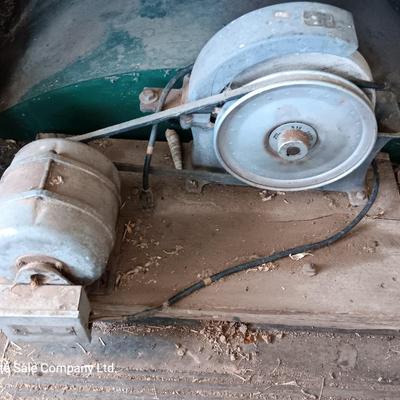 Vintage motor driven bench grinder