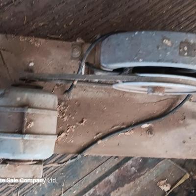 Vintage motor driven bench grinder