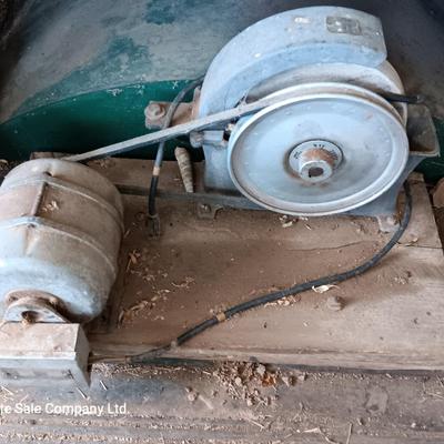 Vintage motor driven bench grinder