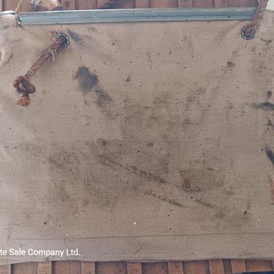 Antique H&B water bag Hendrie & Bolthoff Co. canvas waterbag with cork plug