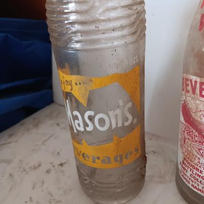 Antique painted lable beverage bottles - Fort Collins - Greeley co. and Chicago Soda bottles