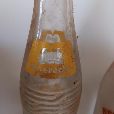 Antique painted lable beverage bottles - Fort Collins - Greeley co. and Chicago Soda bottles