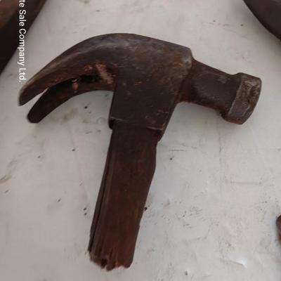 Antique heads to tools - hammer - prod - primitive pick - and ax
