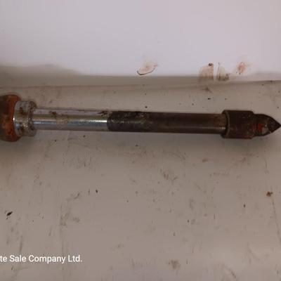 Two antique electric soldering irons with different sized heads