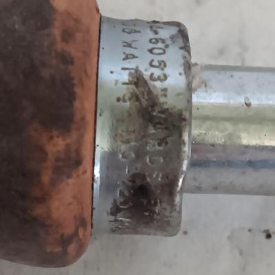 Two antique electric soldering irons with different sized heads