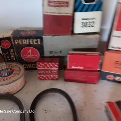 Vintage car parts in original boxes awesome for displaying