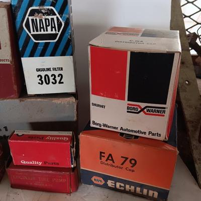 Vintage car parts in original boxes awesome for displaying