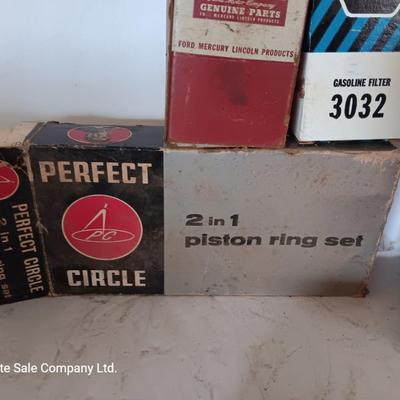 Vintage car parts in original boxes awesome for displaying