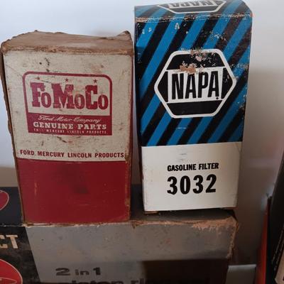 Vintage car parts in original boxes awesome for displaying