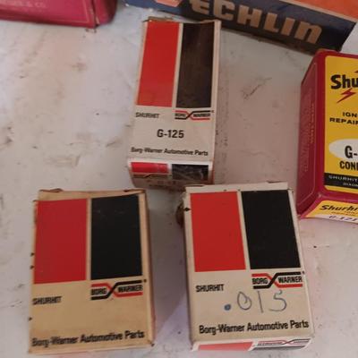 Vintage car parts in original boxes awesome for displaying