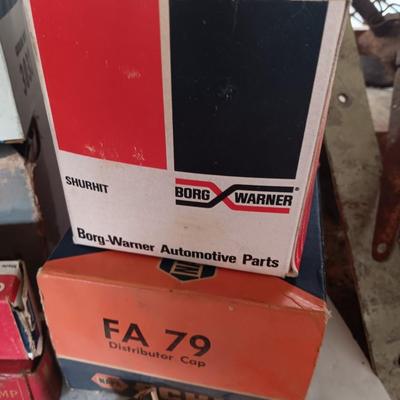 Vintage car parts in original boxes awesome for displaying