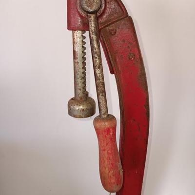 Vintage bottle cork machine hand crank with vintage glass bottles