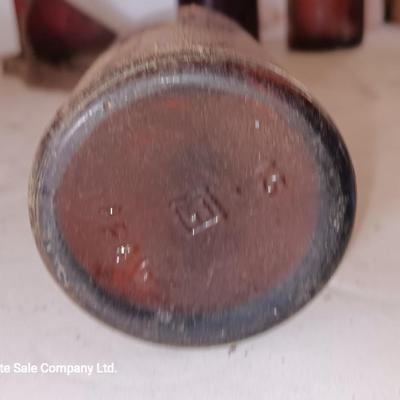 Vintage bottle cork machine hand crank with vintage glass bottles