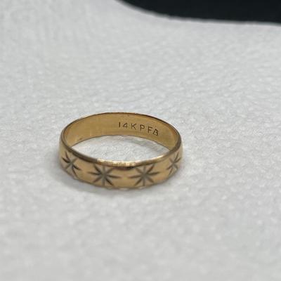 14k gold Fredrick Goldman band / ring. Sz 10.5