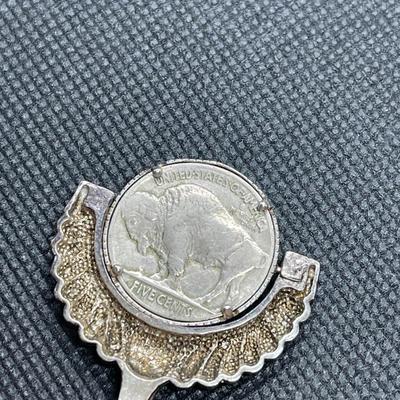 GENUINE INDIAN HEAD / BUFFALO NICKEL 1930PENDANT in a Sterling Silver Coin Bezel