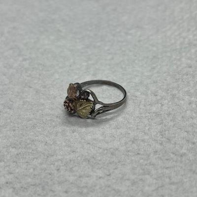 Vintage Black Hills silver & gold ring size 6.25