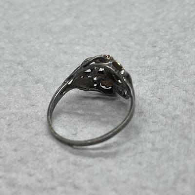 Vintage Black Hills silver & gold ring size 6.25